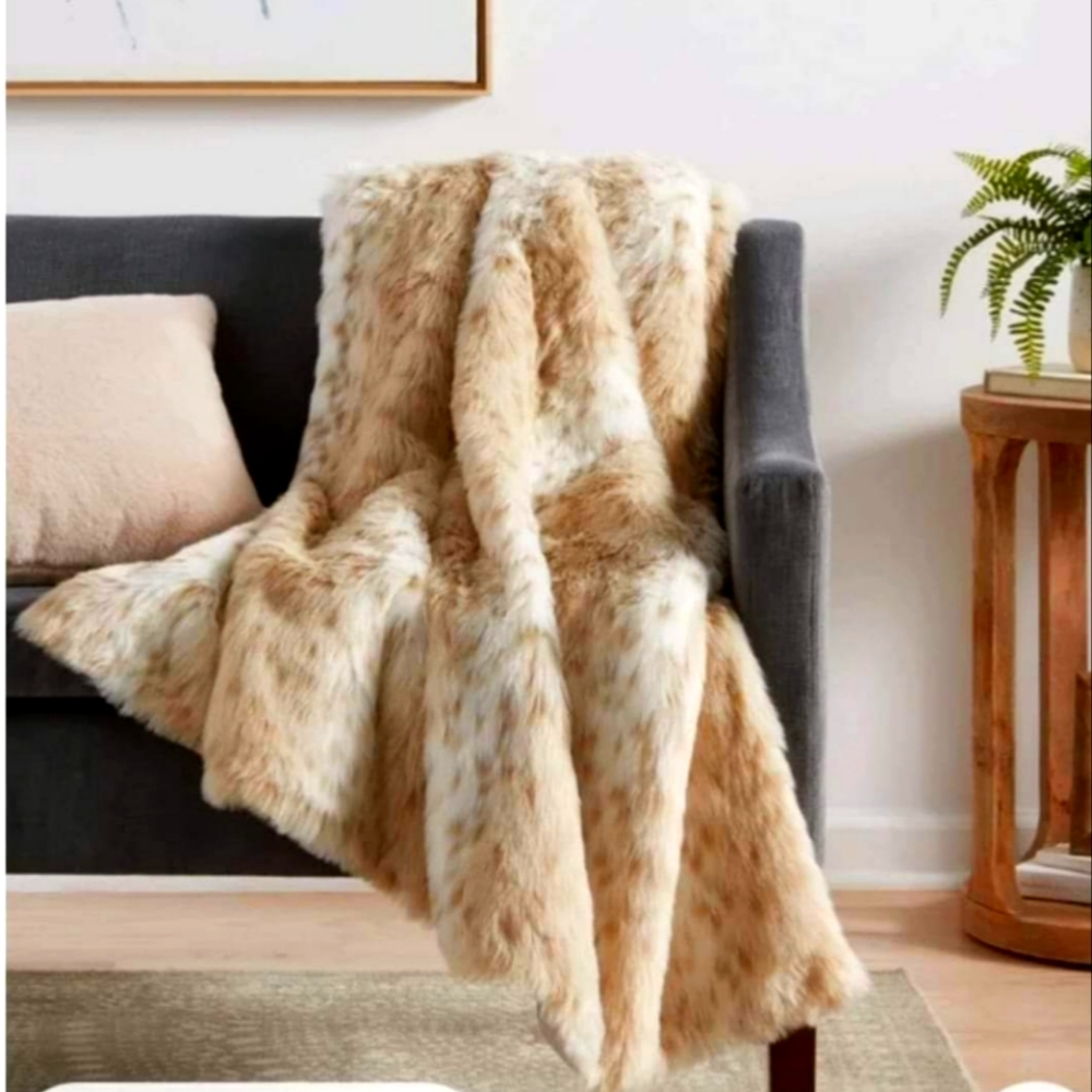 Faux Fur Throw Blanket